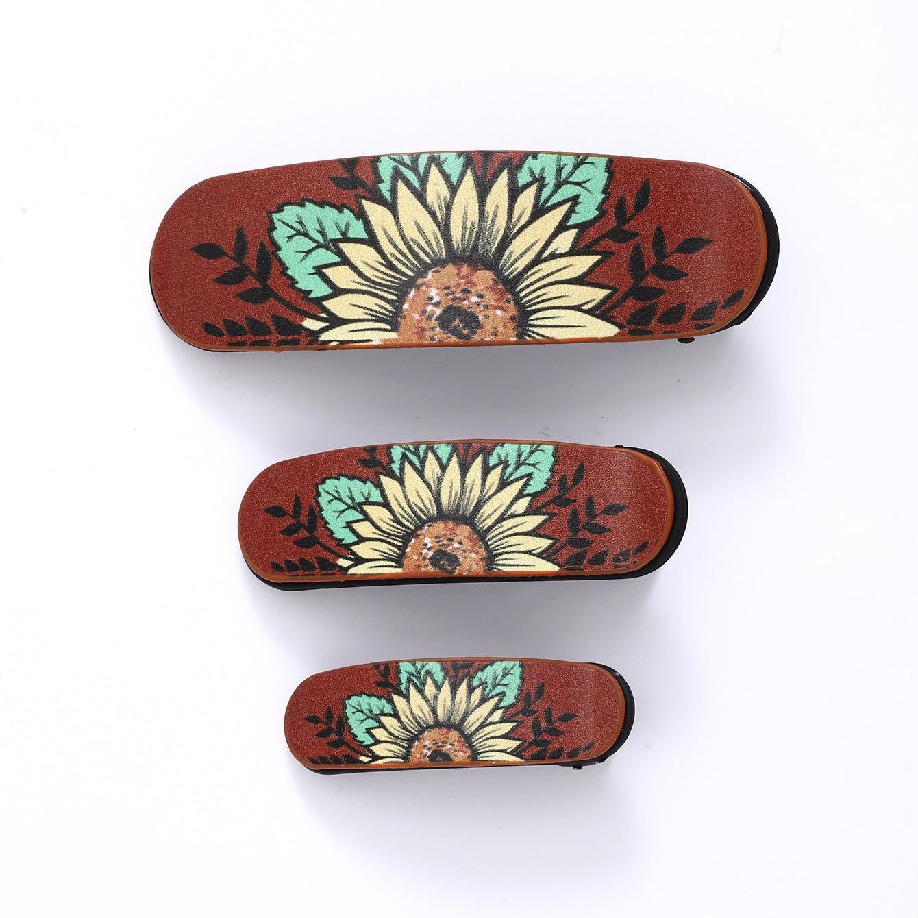 Wholesale retro multi-color sunflower bull head letter pattern hairpin